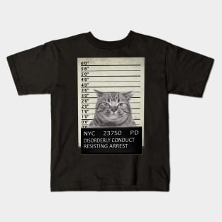 Cat Mugshot NYC Kids T-Shirt